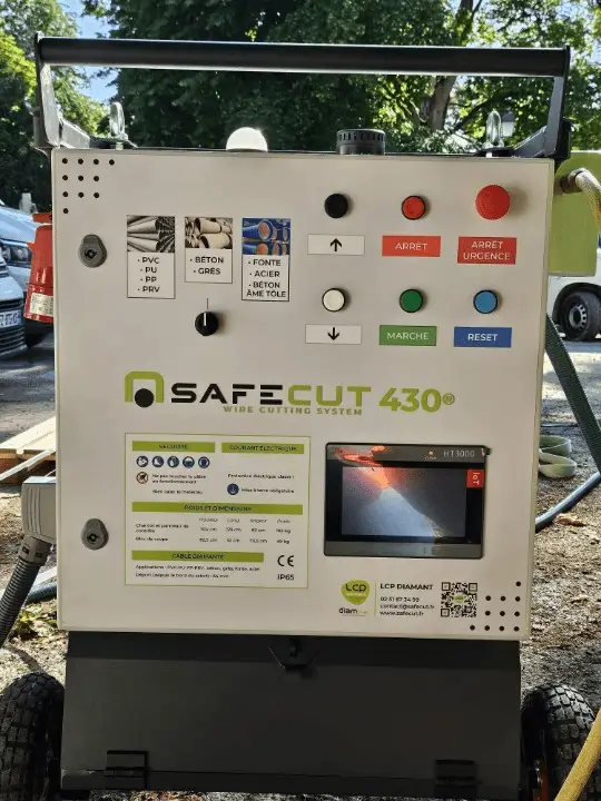 interface de la safecut en fonctionnement